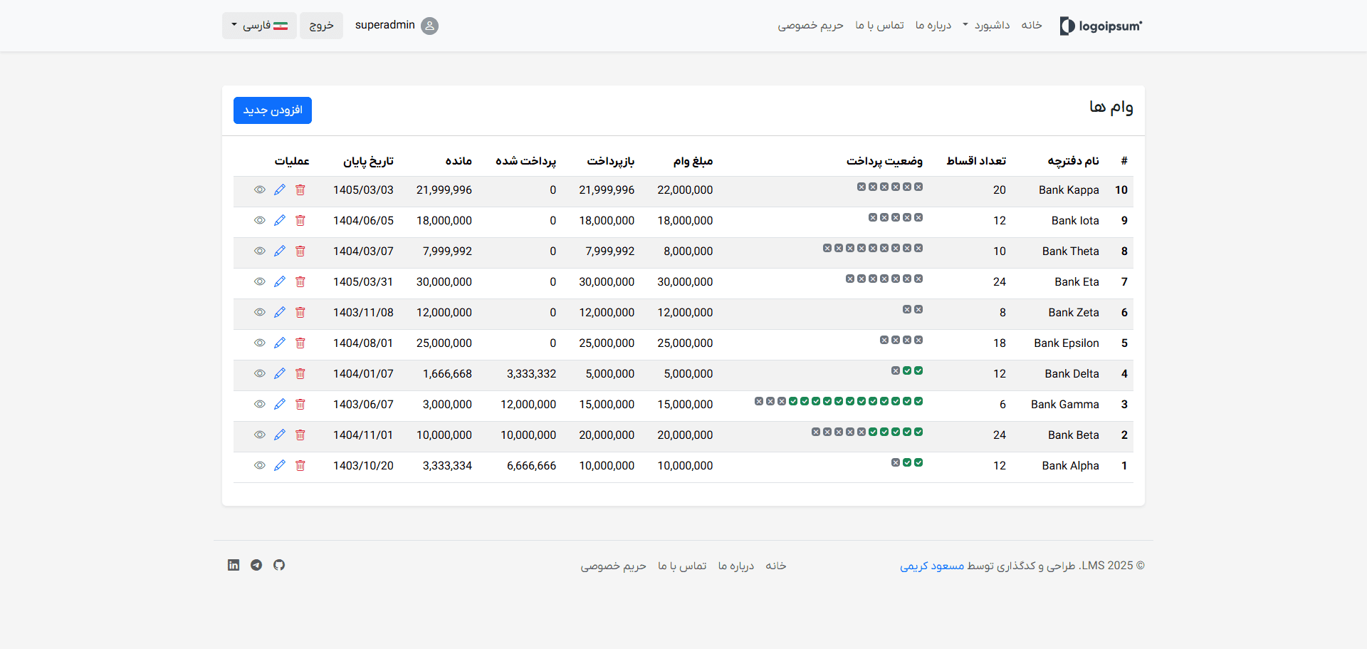 Loan - سیستم مدیریت وام - تصویر 1
